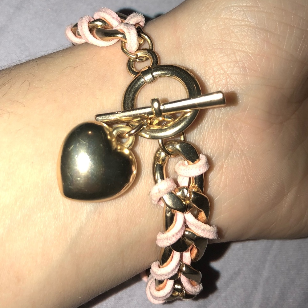 Gold and Pink Link Bracelet💕